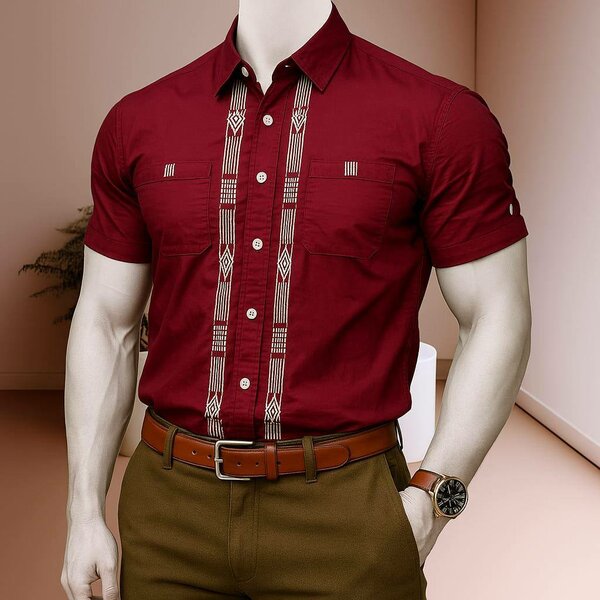 Chemise homme à manches courtes