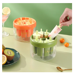Silicone Ice Pop 8 Mold Popsicle & Sorbet Maker with Ice Cream Sticks for Homemade Jelly & Ice Cream