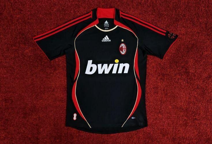 Maillot de football noir AC Milan