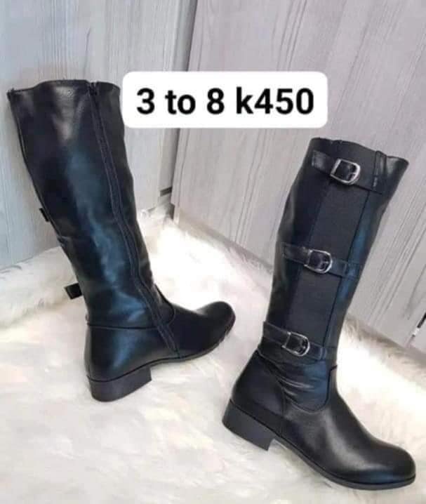 Women's high leather boots