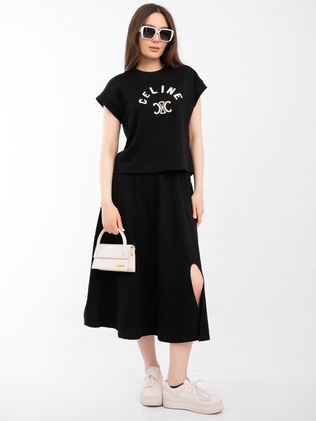 Двойка женская футболка с юбка