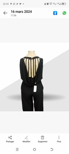 Combinaison noire élégante