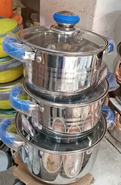 Casseroles en inox - Lot de 3