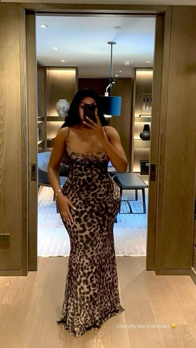 Robe longue léopard chic