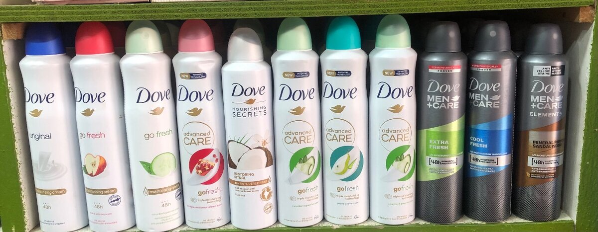 Dove Déodorants Spray Femmes Hommes
