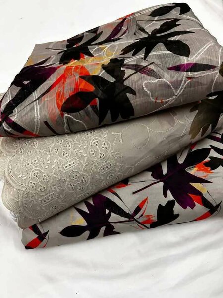 Printed lawn suit