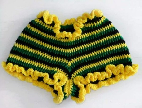 Shorts en crochet colorés