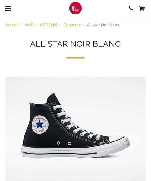 Converse All Star Noir Blanc