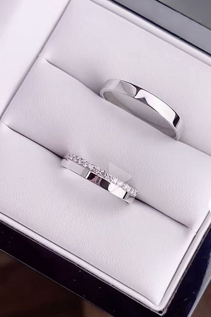 Alliance or gris et argent bla