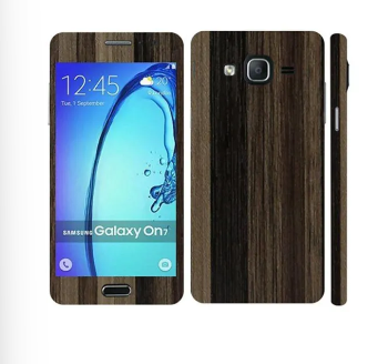 Samsung Galaxy On7 2015 Brown Stripped Wooden Texture Mobile Skin