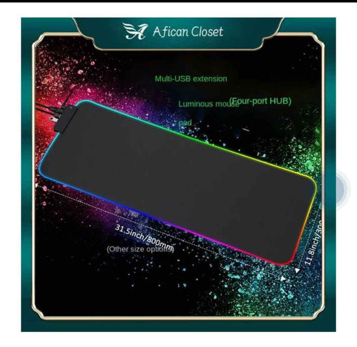 Tapis de souris RGB - Grand format - 80x30 Neuf