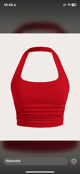 Top court rouge élégant