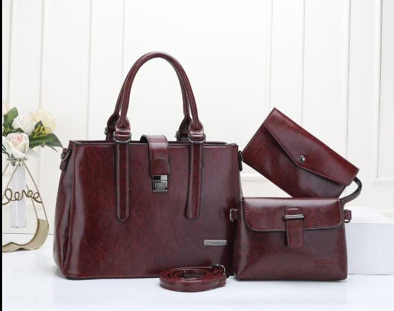 set of bags brown