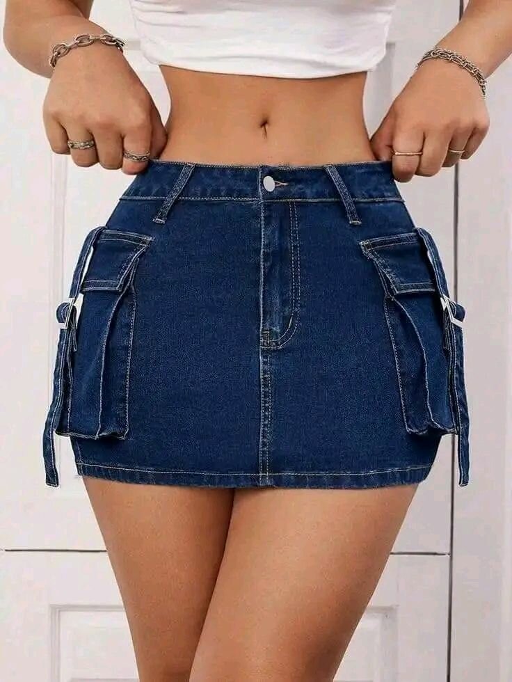 Jupe en jean cargo tendance