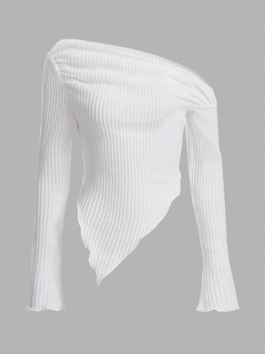 Top asymétrique blanc