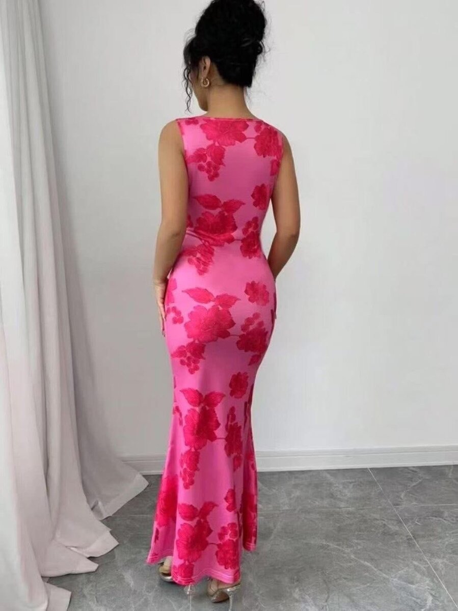 Robe longue florale élégante