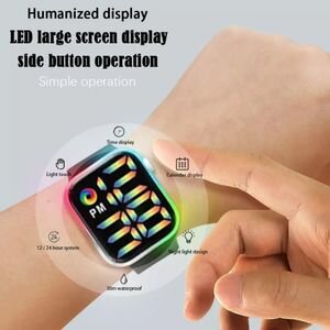 Montre électronique Tactile LED, Grande Montre Numérique, Mode Simple