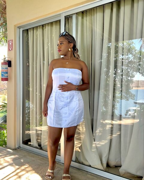 Solid Satin Buttoned dress