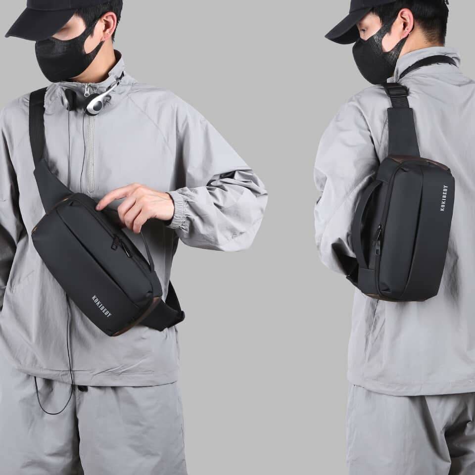 Waterproof Anti-Theft Men Crossbody Sling Chest Side