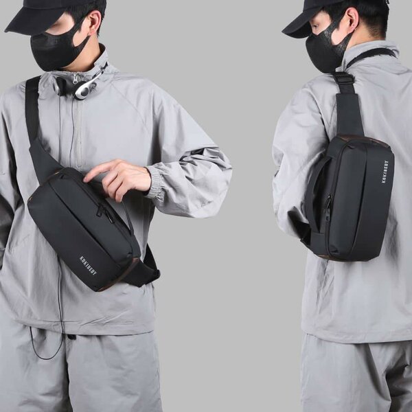 Waterproof Anti-Theft Men Crossbody Sling Chest Side