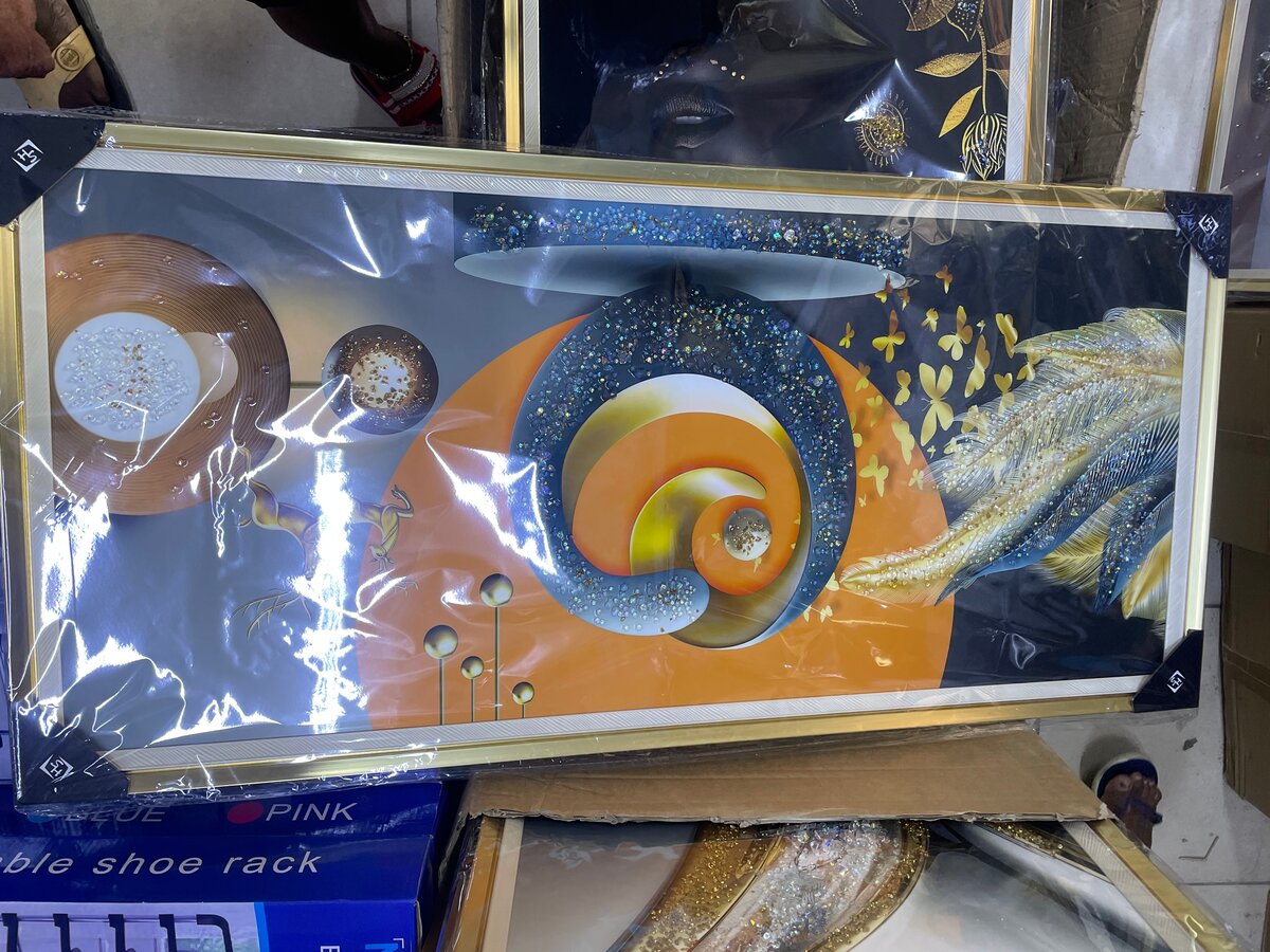 Tableau Encadré Abstrait Lumineux