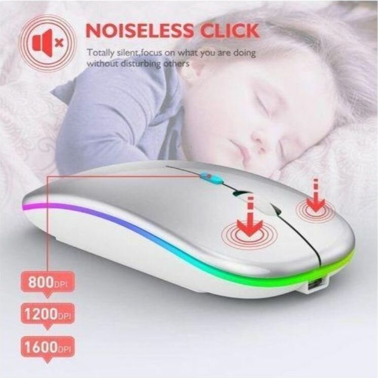 Souris sans fil silencieuse