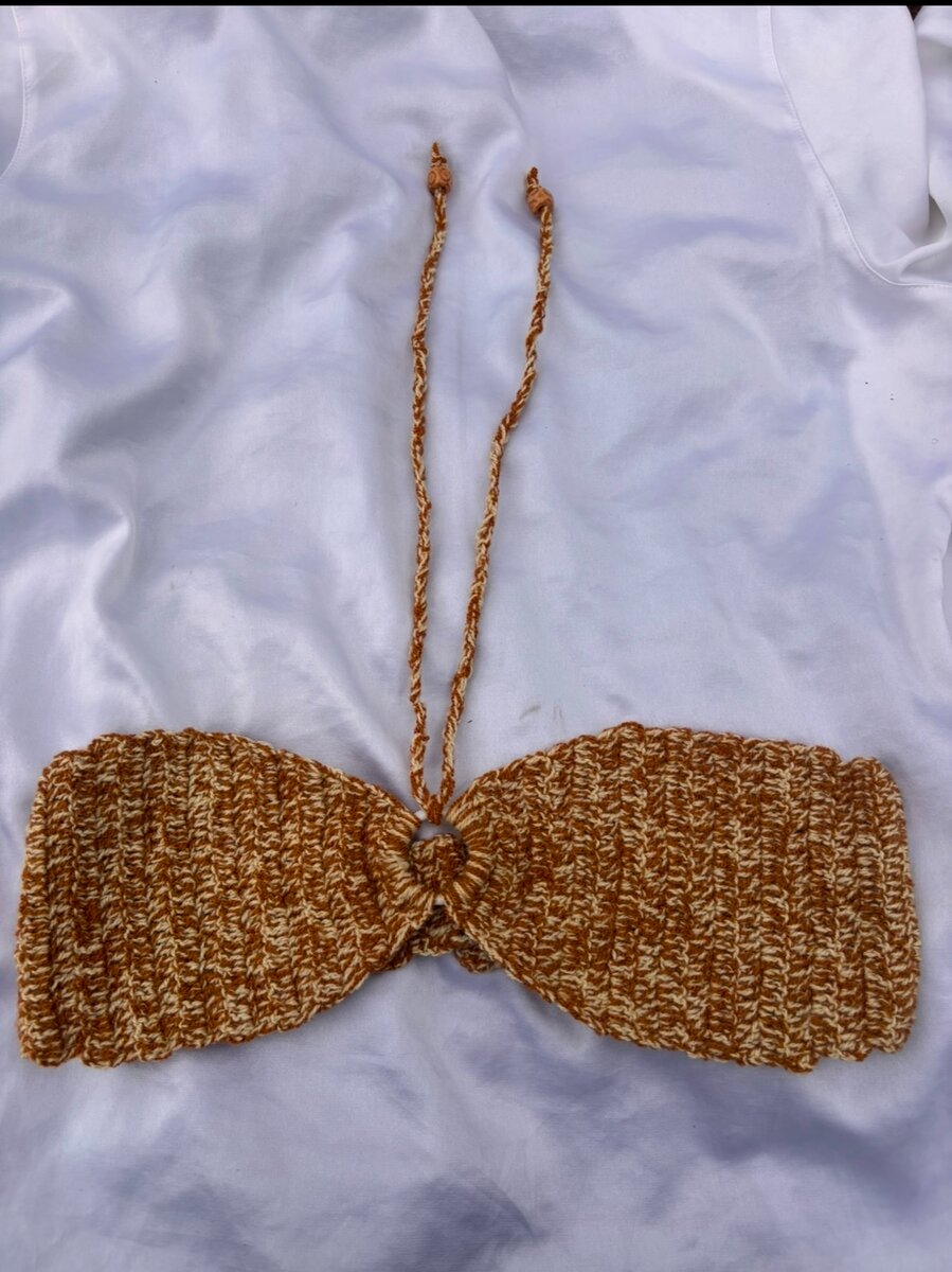 Bikini en crochet marron