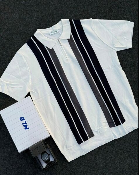 Chemise Polo à Rayures Homme