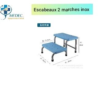 ESCABEAUX 2 MARCHES INOX