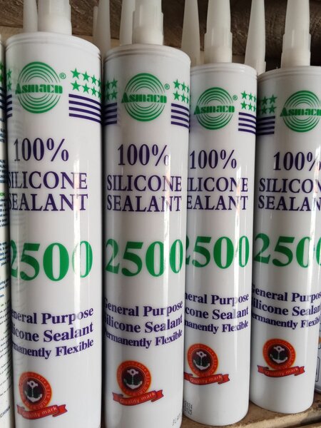Silicone sealant.clear, black and White