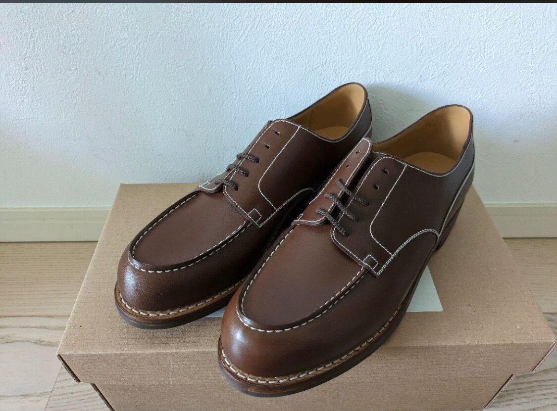 Chaussures Derby en cuir marron