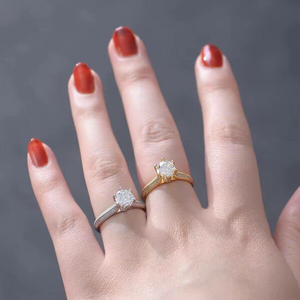 Bague en diamant étincelante