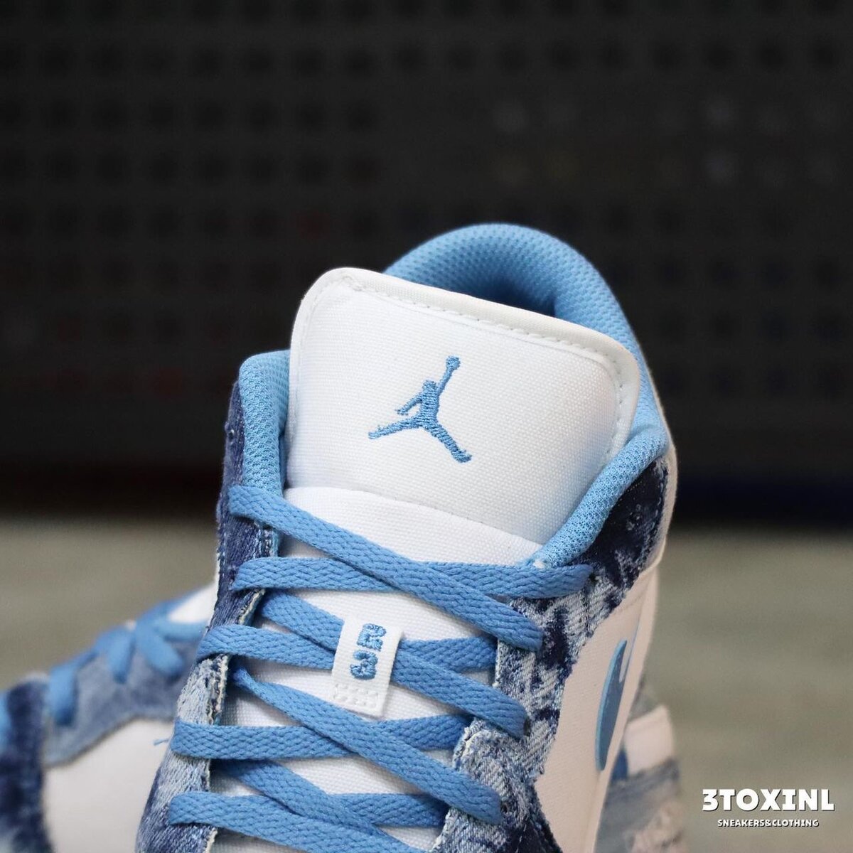 Baskets en denim bleu homme