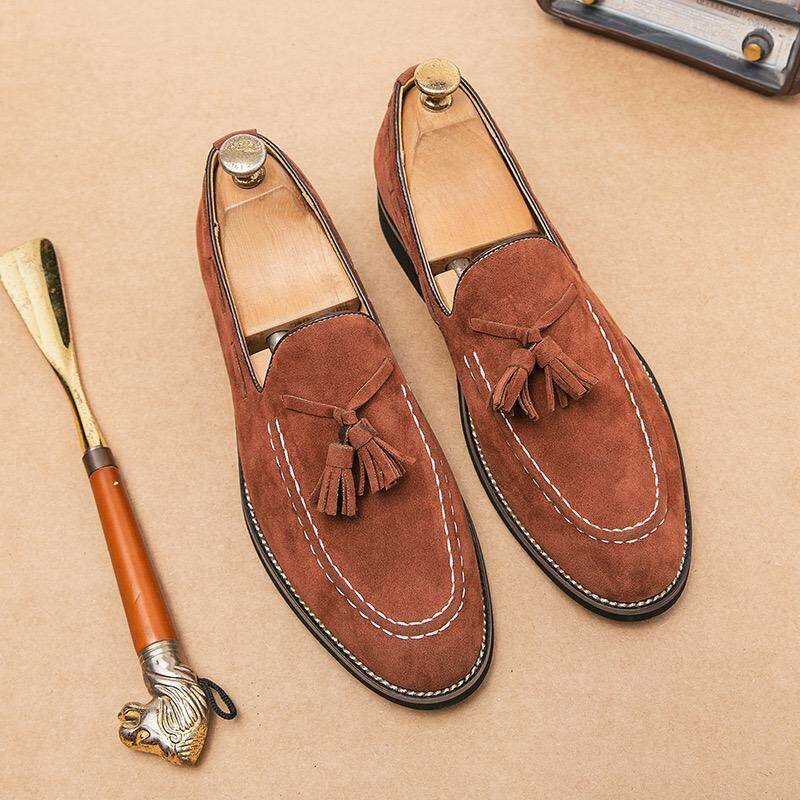 Men's Oxford genuine leather shoes loafers