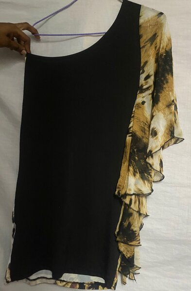 Top asymétrique imprimé animal