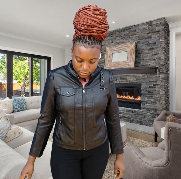 Leather jacket on promotion