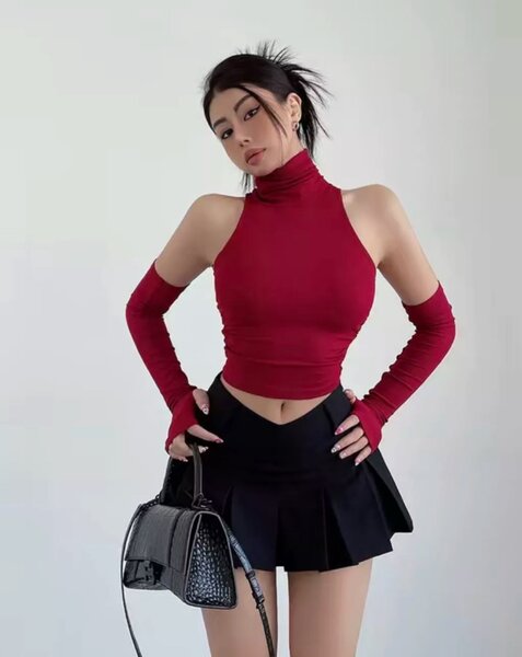 Топ с рукавами