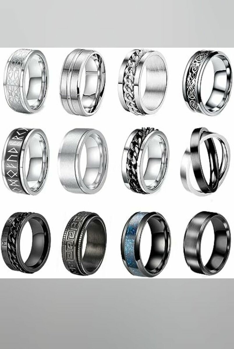 Bagues Tendance Acier Inoxydable