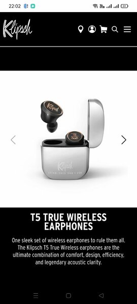 Klipsch T5 true wireless usa original