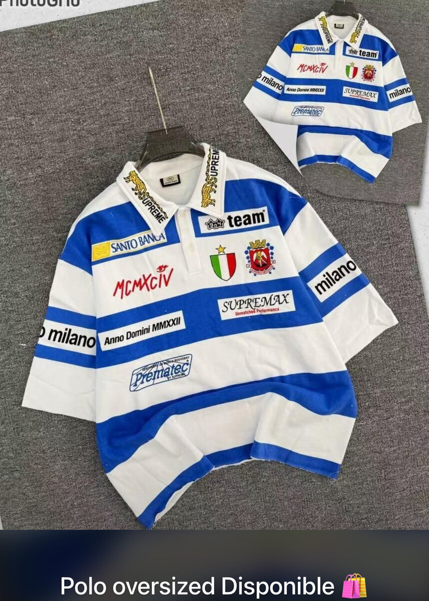 Polo oversize à rayures colorées