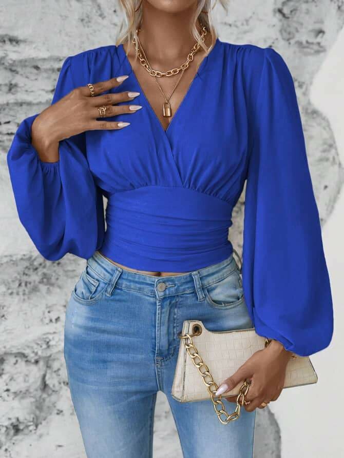 Blouse manches longues élégante