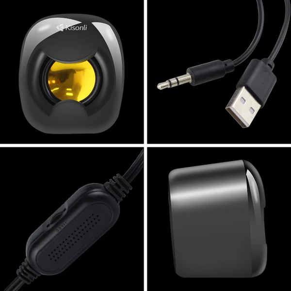 Kisonli A-202 USB Speakers - High-Quality Audio with Durable
