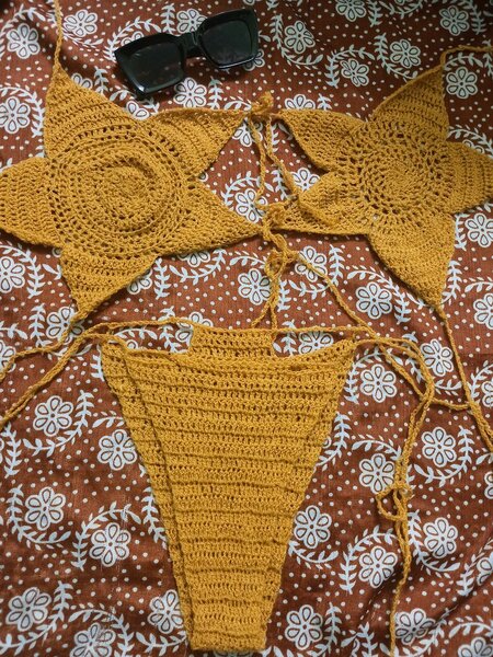 Maillot de Bain Tricoté Étoile