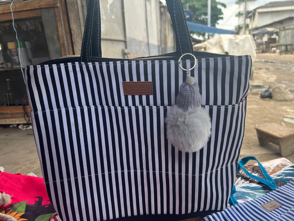 Sac cabas rayé tendance