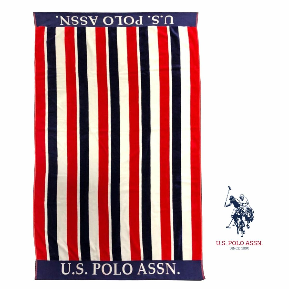 Serviette de Plage Rayée Polo