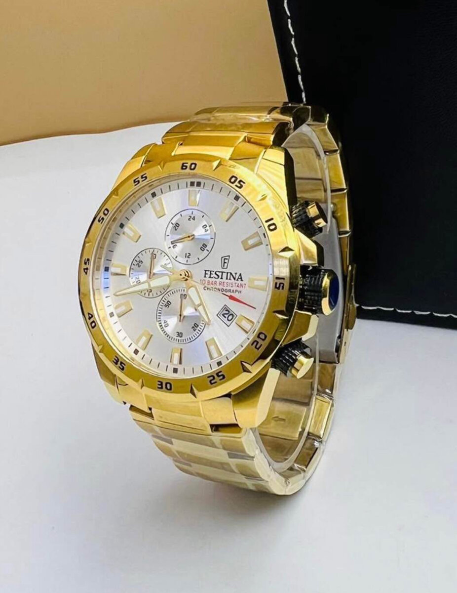 Montre Festina Chronographe Dorée