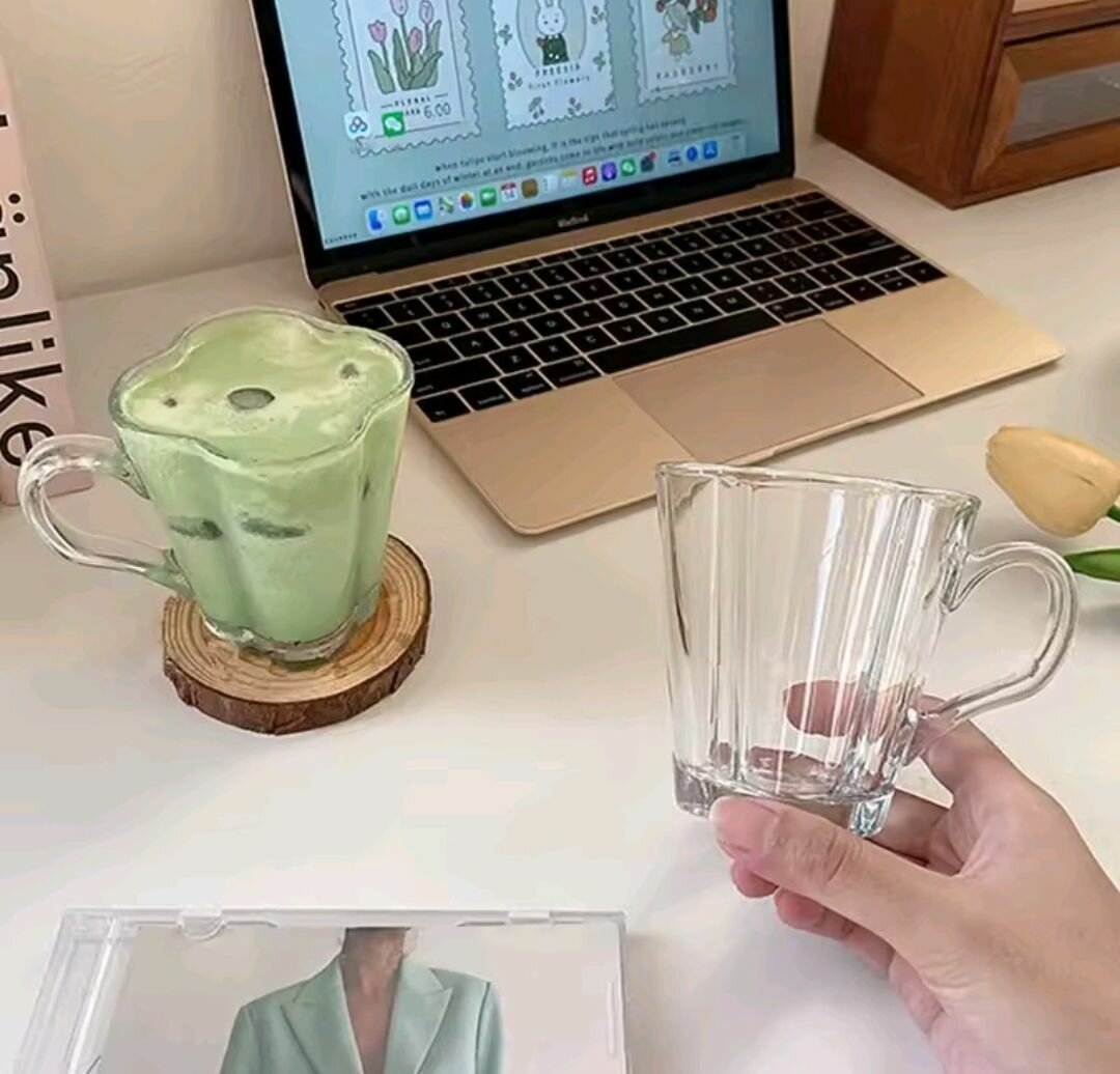 6 Tasses en verre élégante