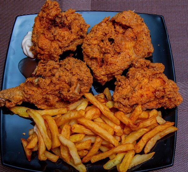 Poulet pané avec Frites