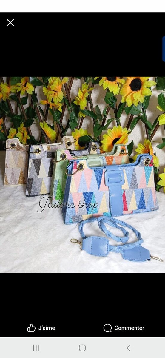 Sac géométrique coloré