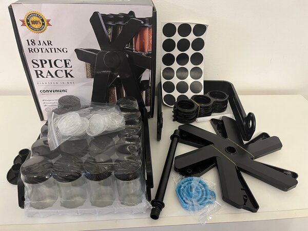 Support épices rotatif 18 pots